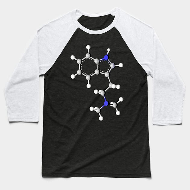 DMT Molecule Baseball T-Shirt by ChemECool